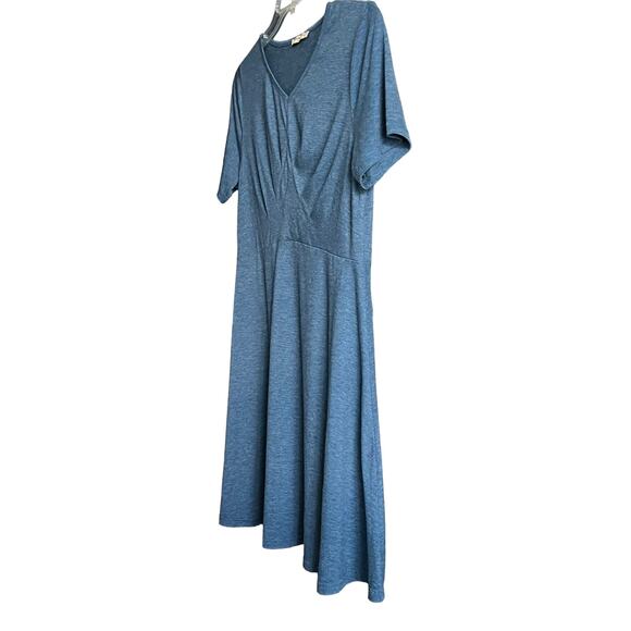 NOMORER MIDI, SHORT SLEEVE, PULL-OVER, WAIST DRESS, WOMENS, XXL, HEATHER BLUE - Picture 5 of 11